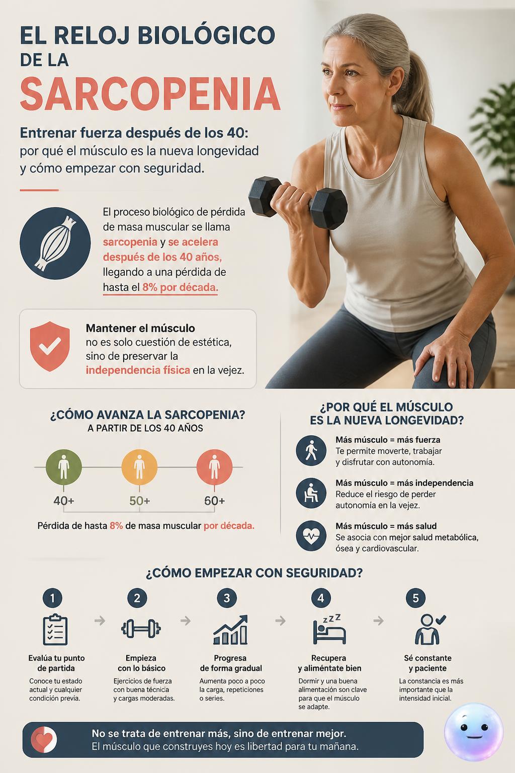 El reloj biológico de la sarcopenia
