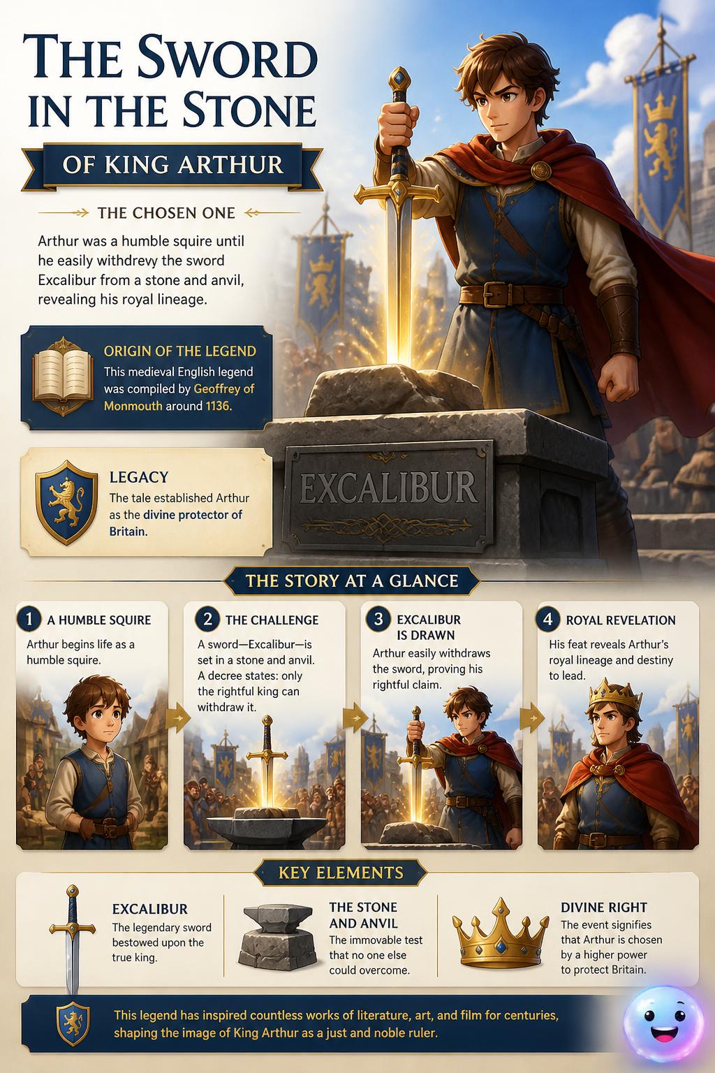 The sword in the stone of King Arthur