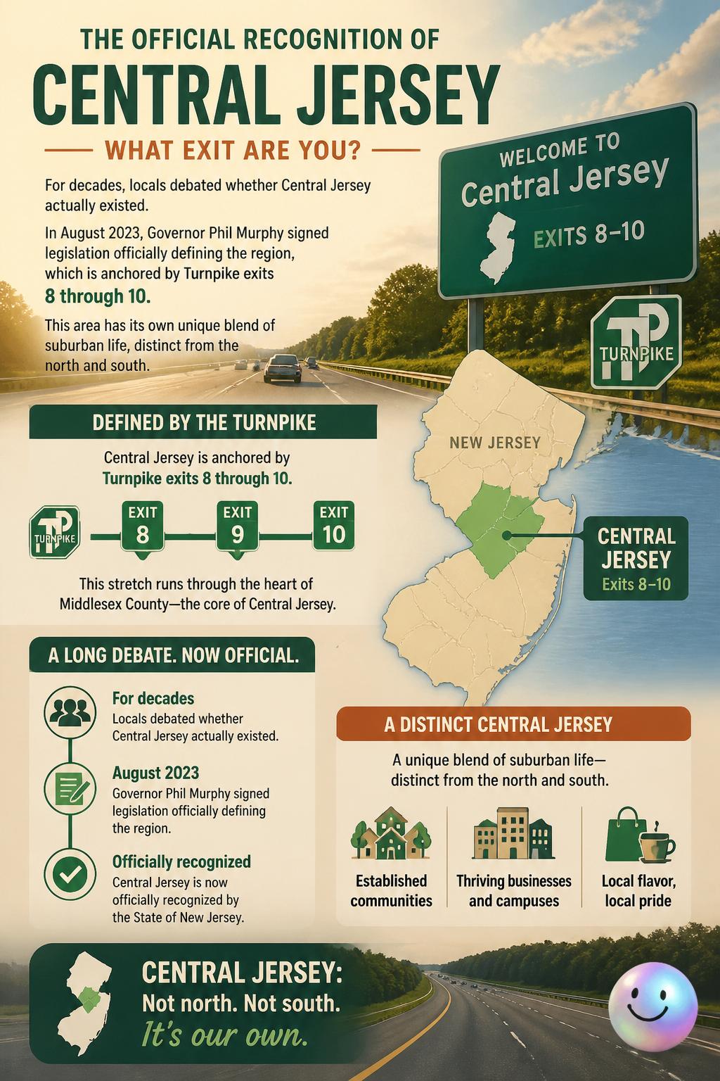 The official recognition of Central Jersey