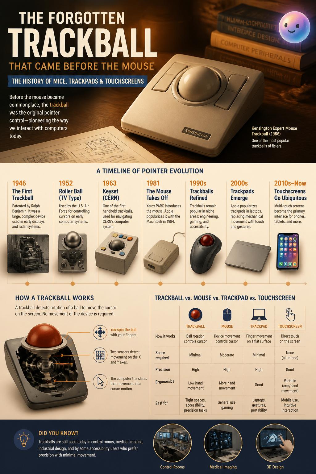 The forgotten trackball that came before the mouse