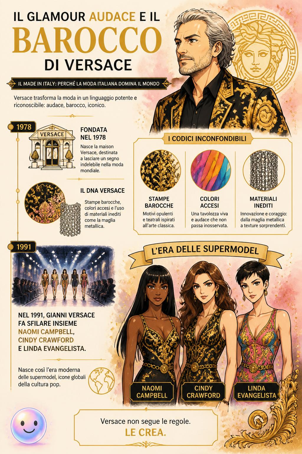 Il glamour audace e il barocco di Versace