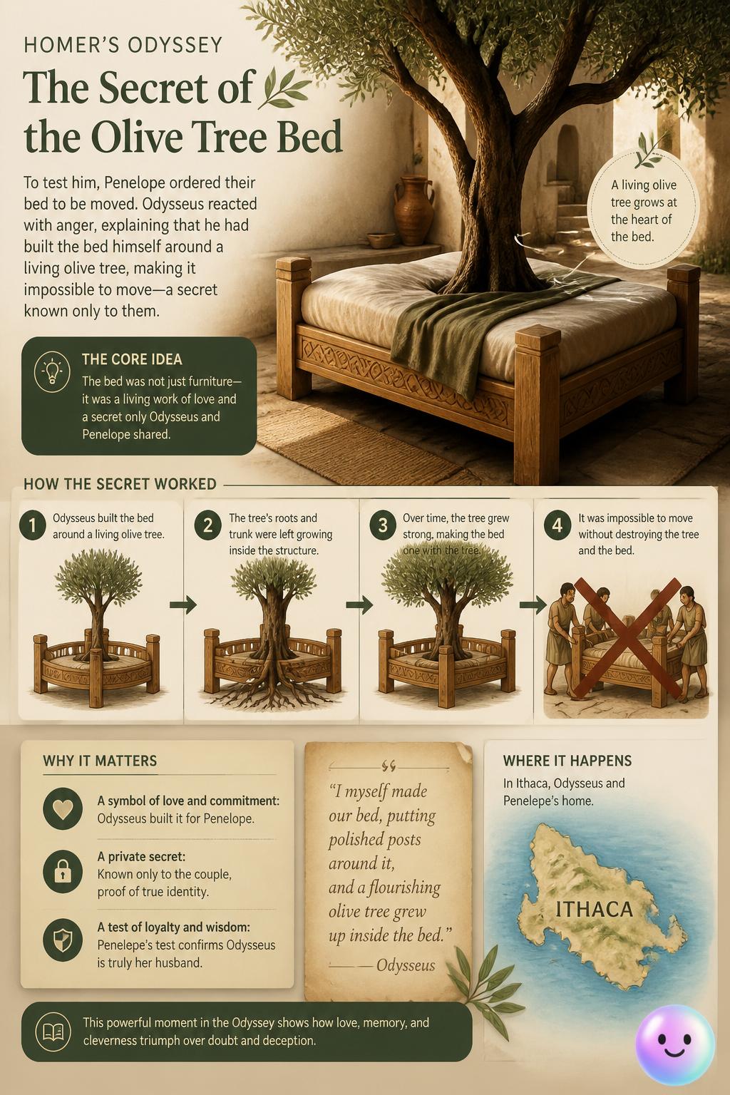 The secret of the olive tree bed
