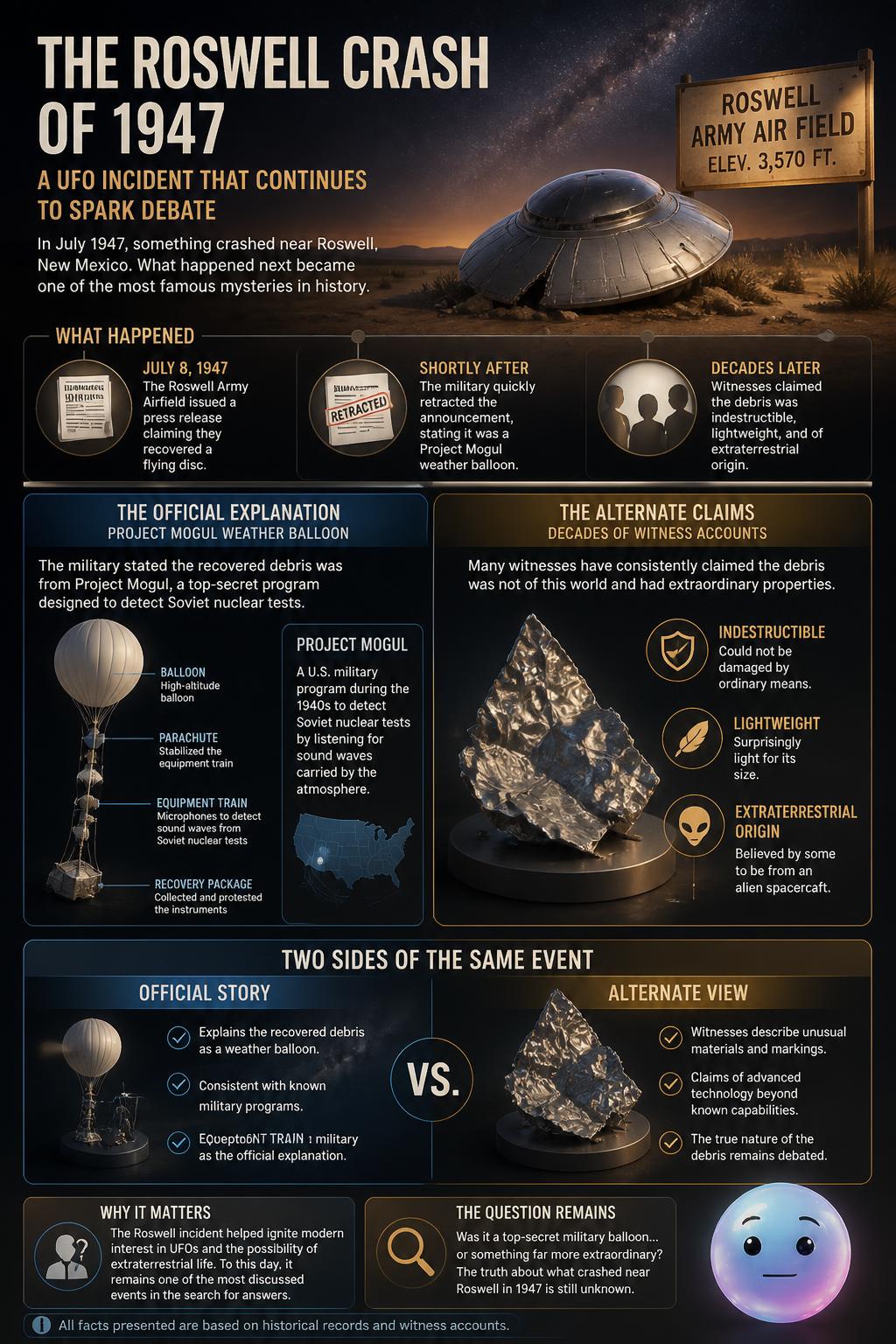 The Roswell crash of 1947