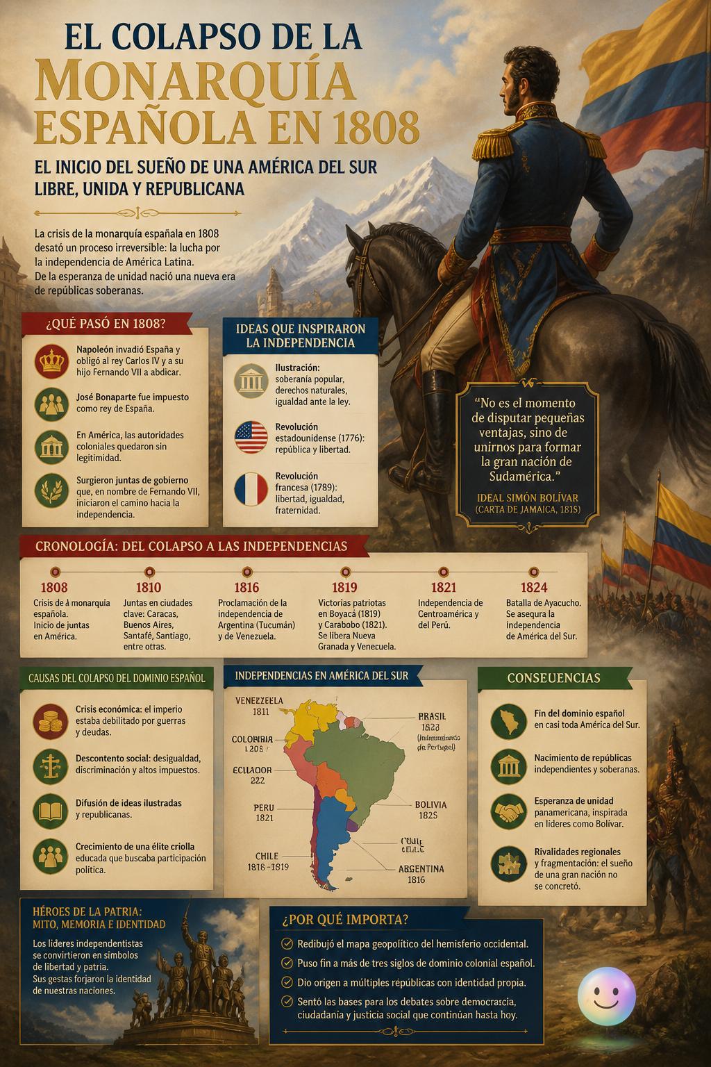 El colapso de la monarquía española en 1808
