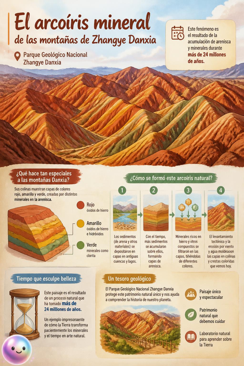 El arcoíris mineral de las montañas de Zhangye Danxia