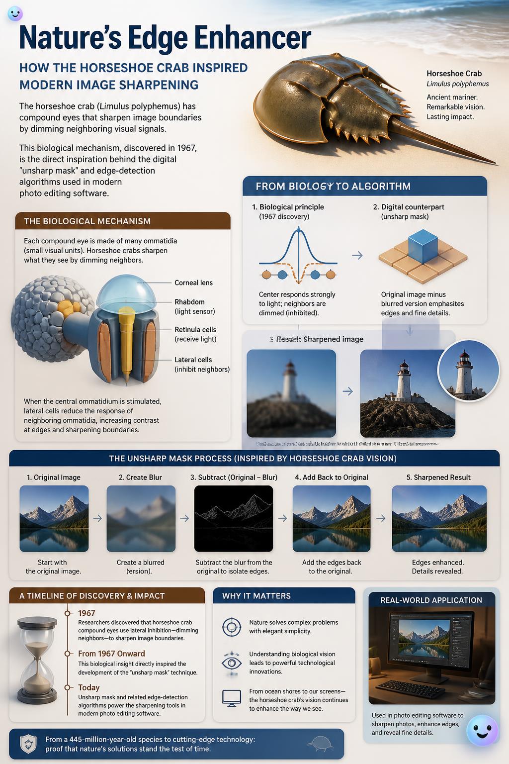 The horseshoe crab's edge sharpening