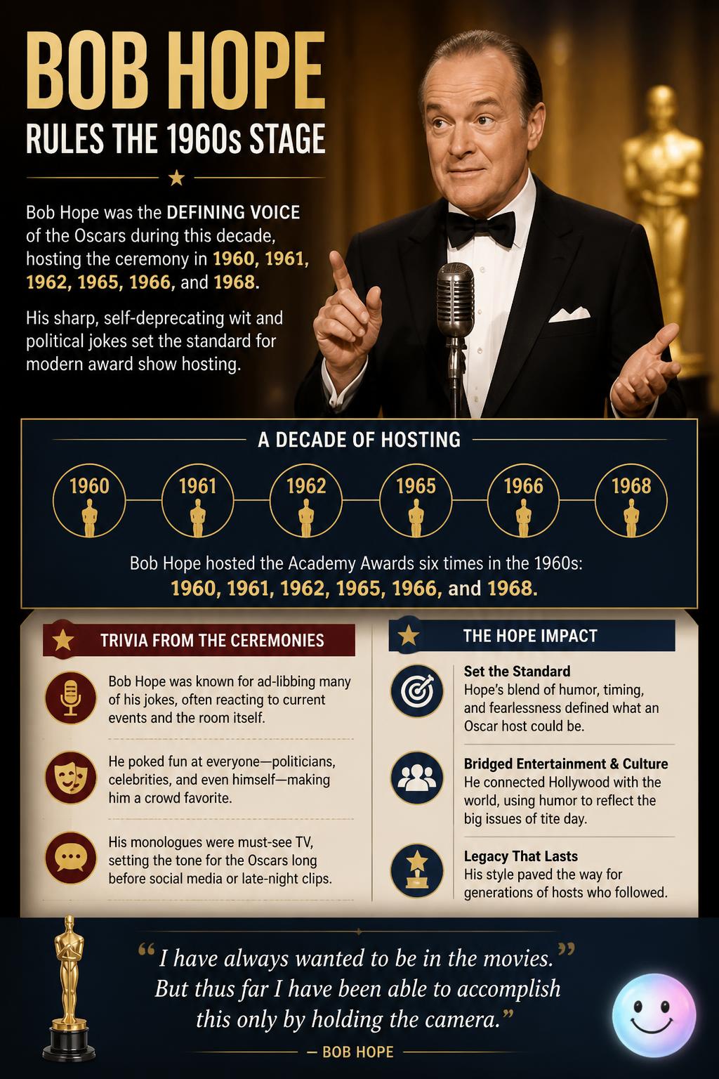 Bob Hope rules the 1960s stage