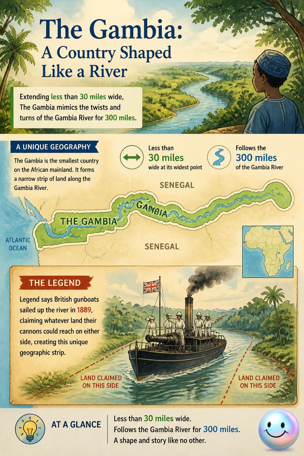 The Gambia: A country shaped like a river