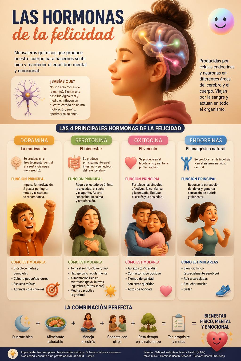 Las hormonas de la felicidad