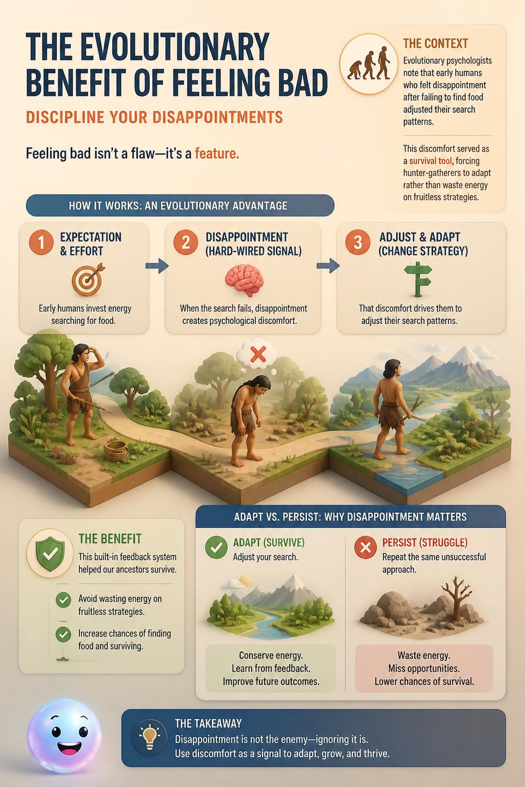 The evolutionary benefit of feeling bad