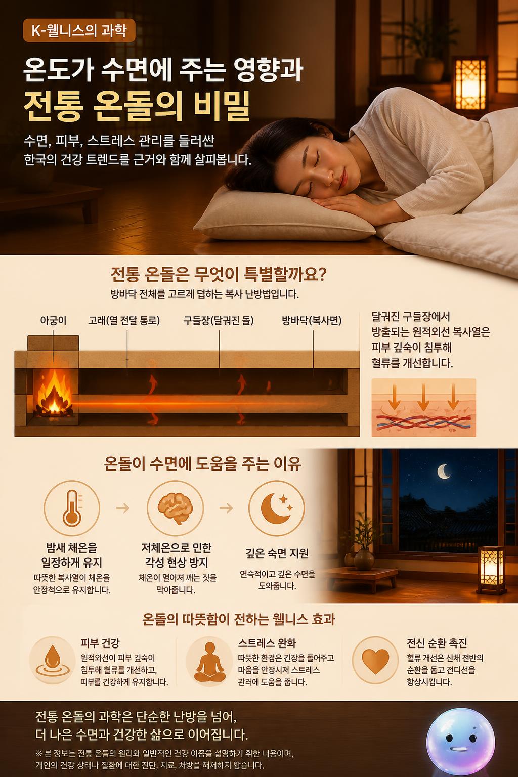 온도가 수면에 주는 영향과 전통 온돌의 비밀