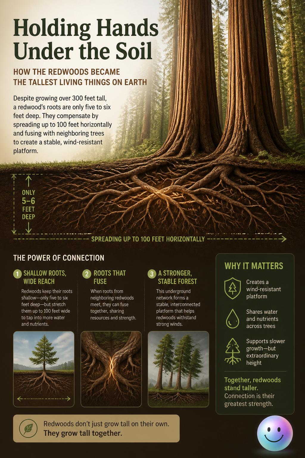 Holding hands under the soil