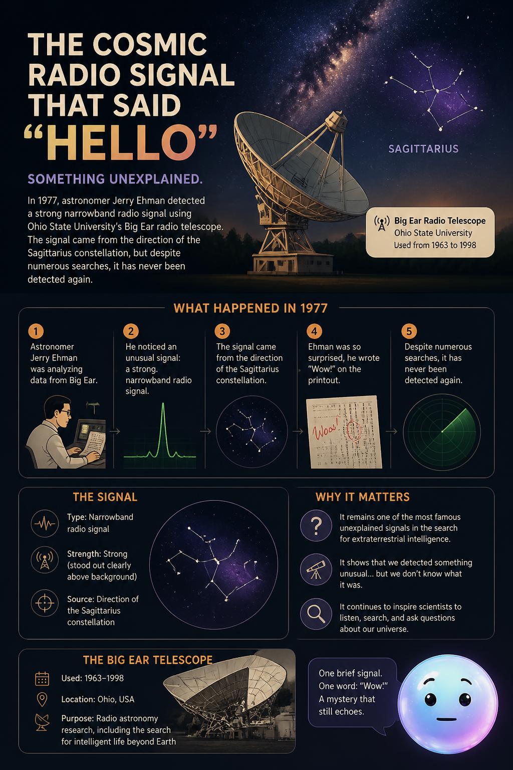 The cosmic radio signal that said hello