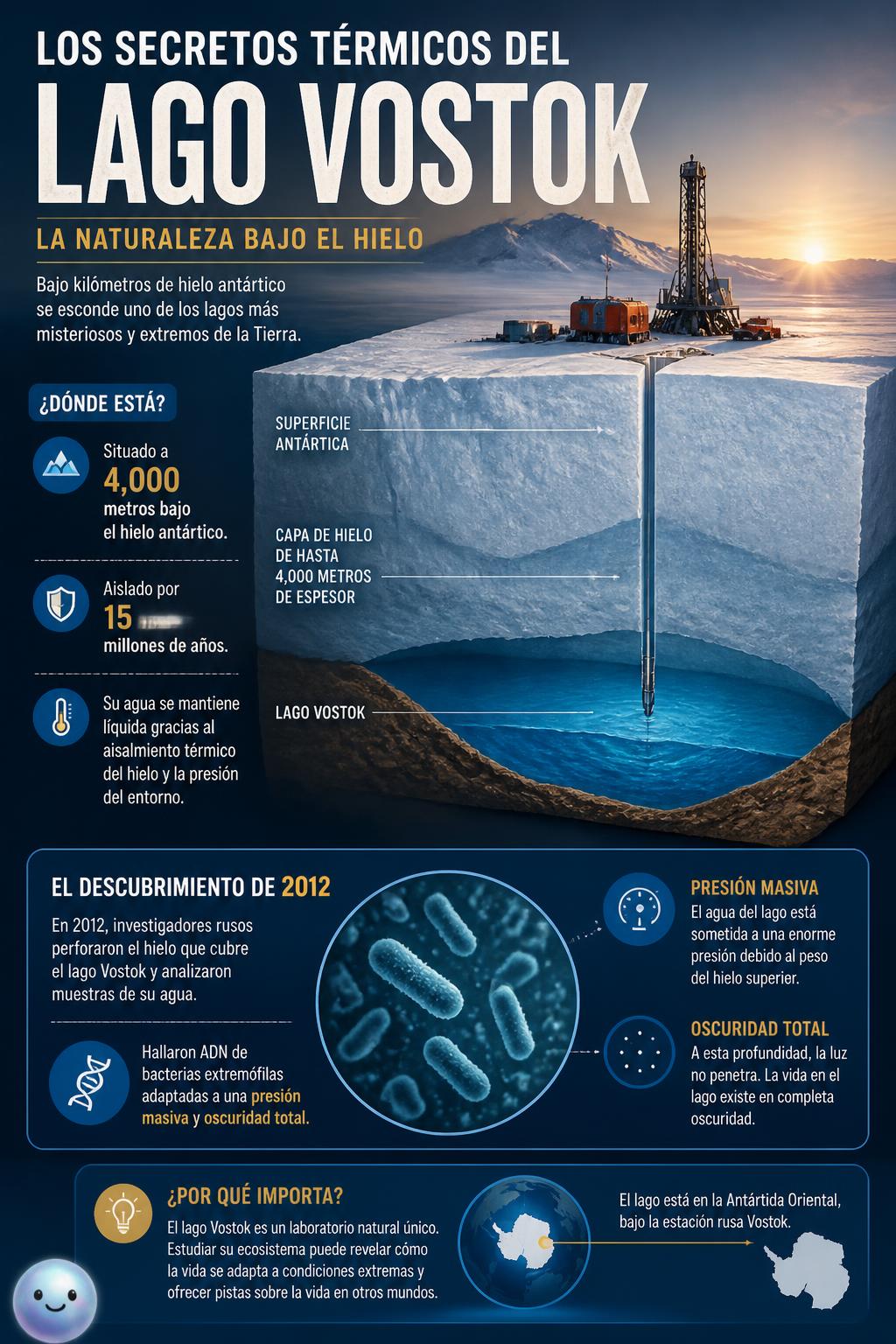 Los secretos térmicos del lago Vostok