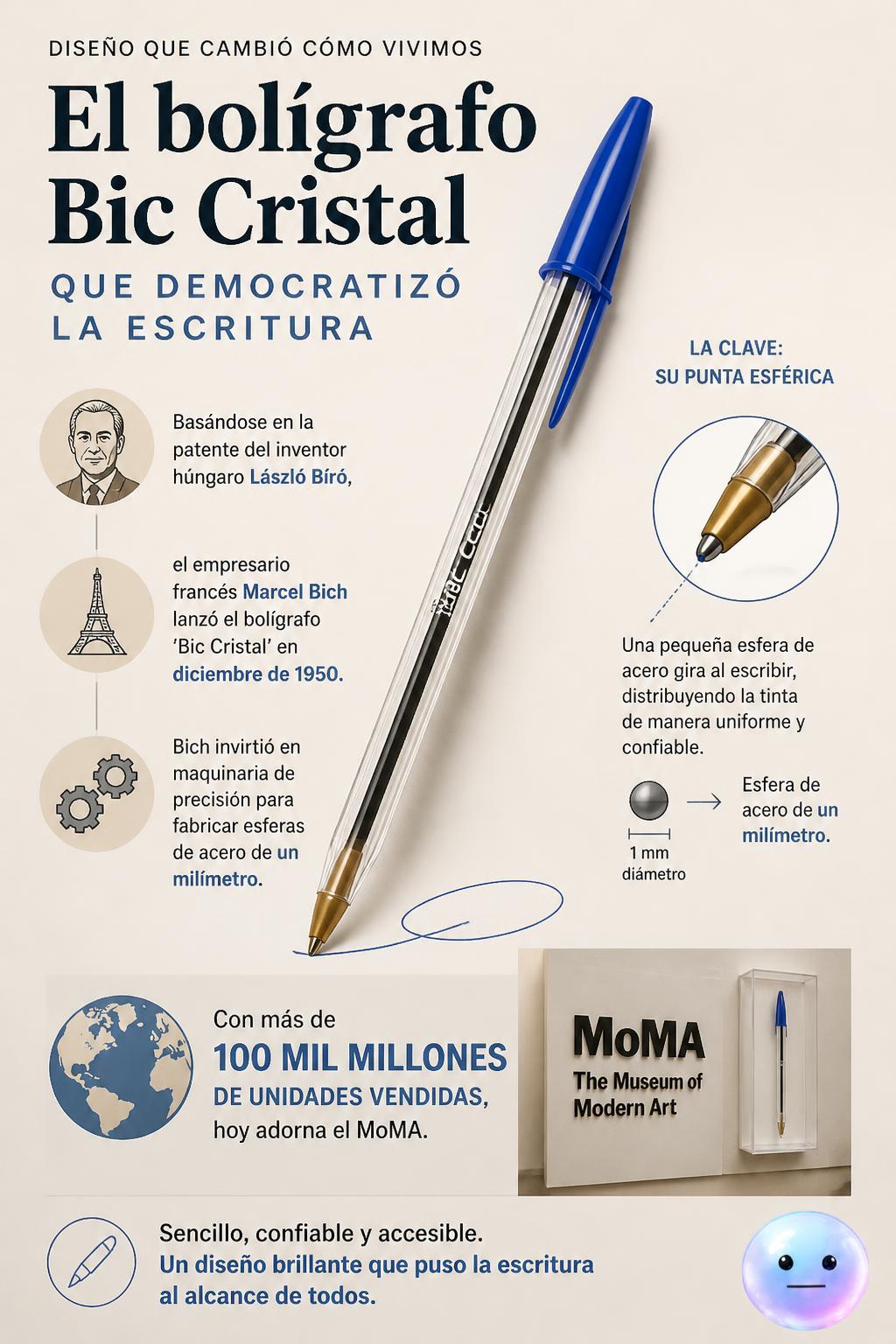 El bolígrafo Bic Cristal que democratizó la escritura