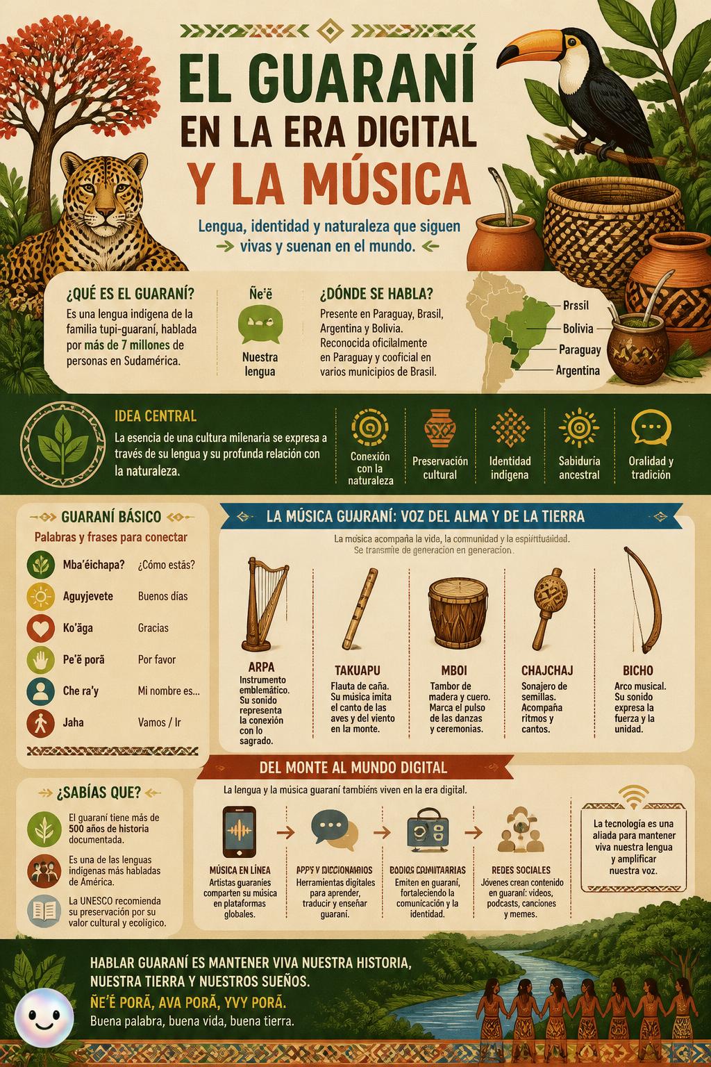 El guaraní en la era digital y la música