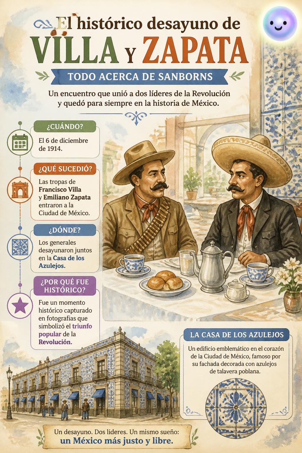 El histórico desayuno de Villa y Zapata