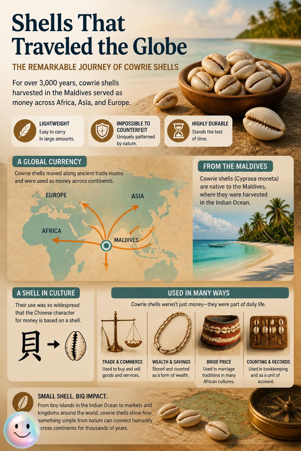 Shells that traveled the globe