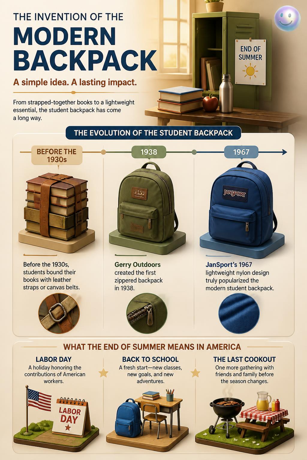 The invention of the modern backpack