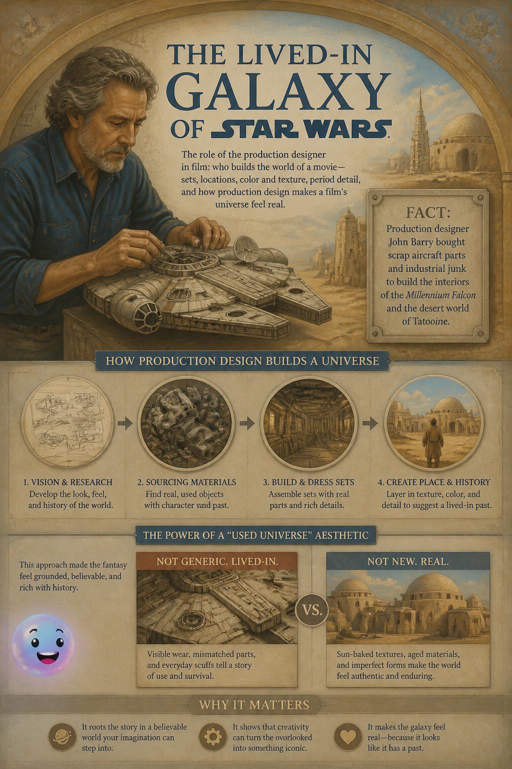 The lived-in galaxy of Star Wars