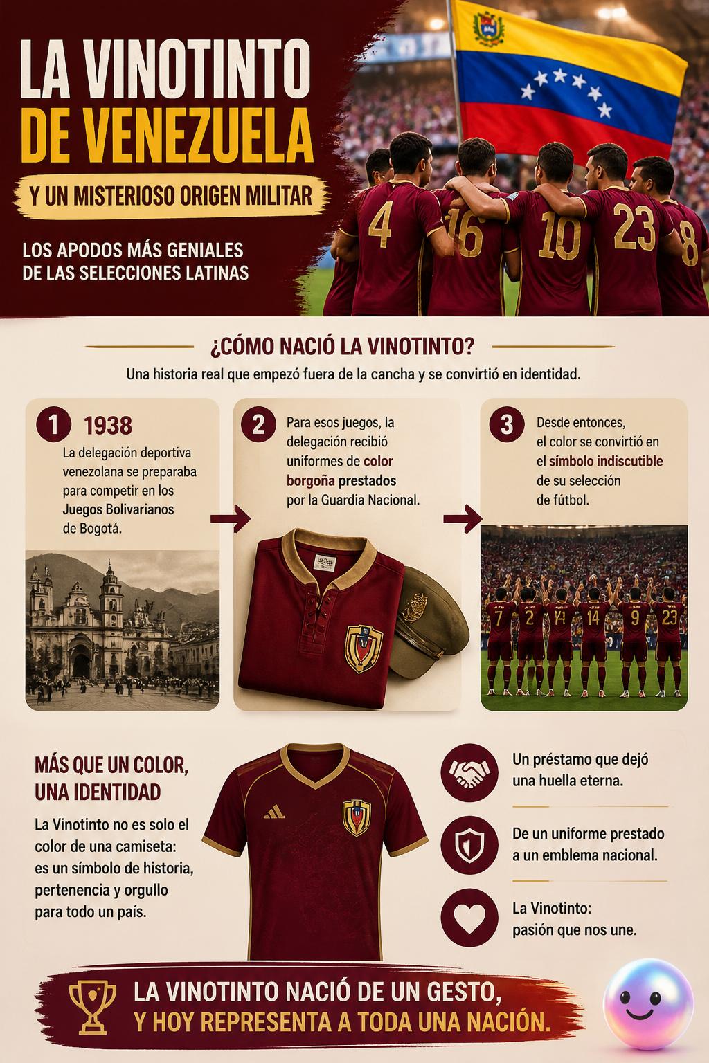 La Vinotinto de Venezuela y un misterioso origen militar