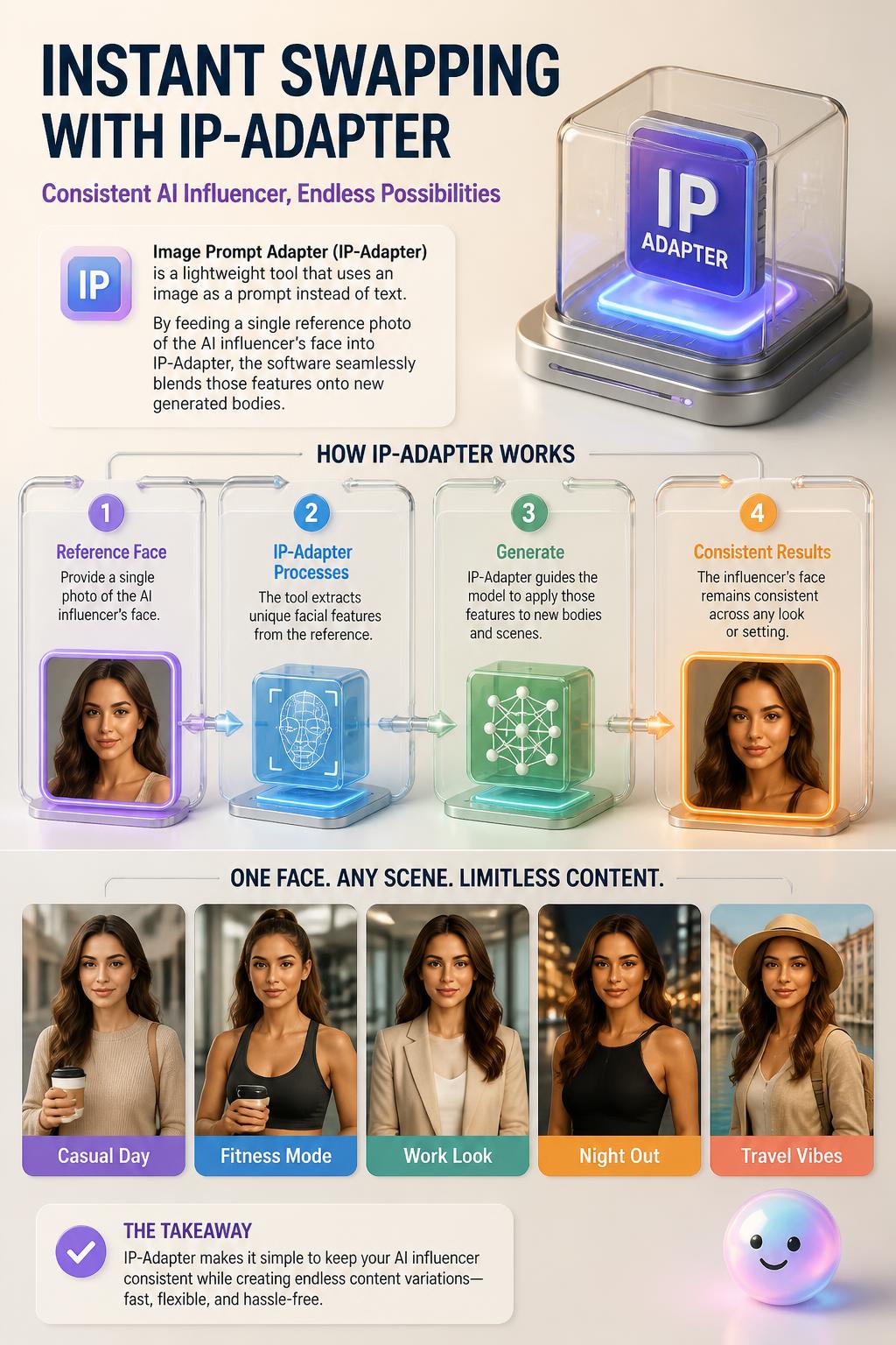 Instant swapping with IP-Adapter