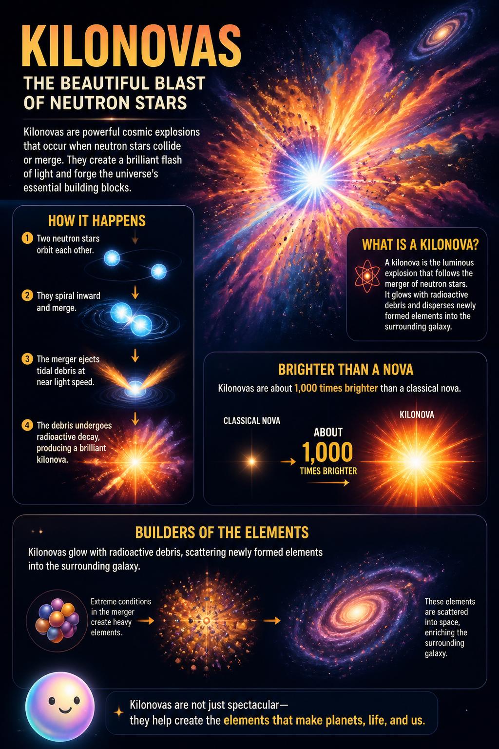 The beautiful blast of a kilonova