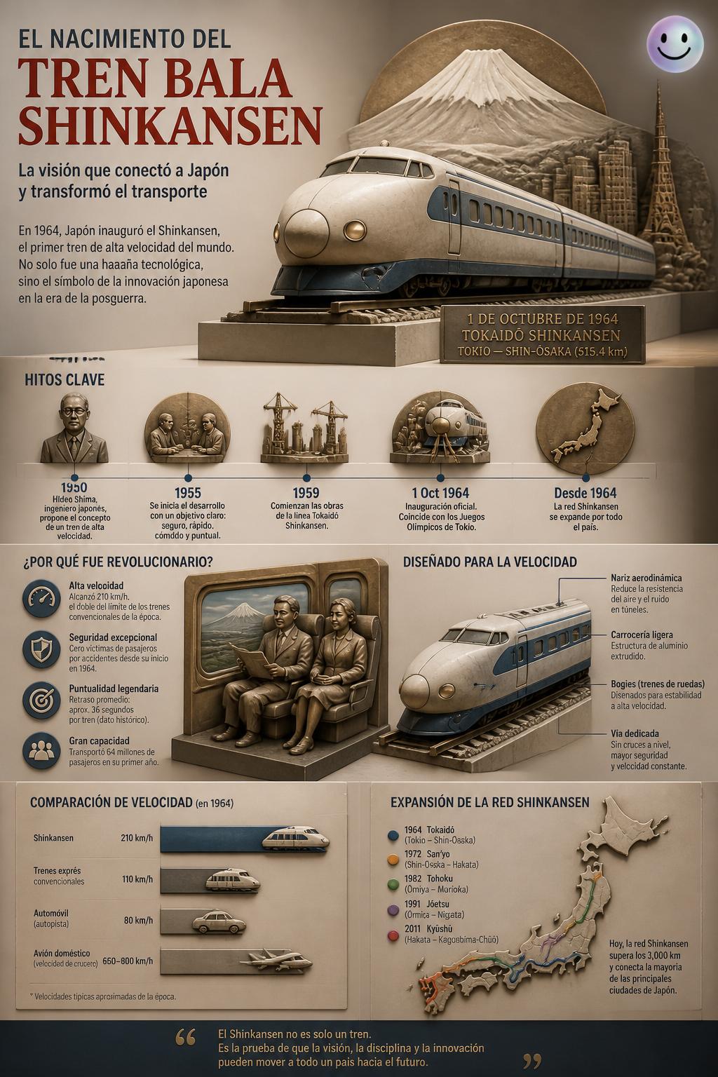 El nacimiento del tren bala shinkansen