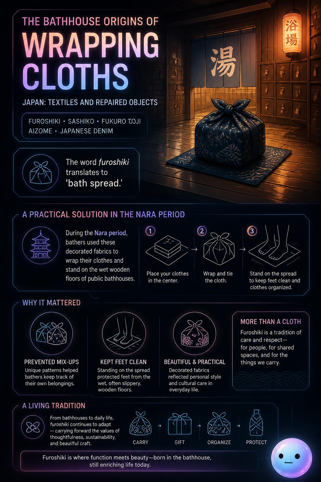 The bathhouse origins of wrapping cloths