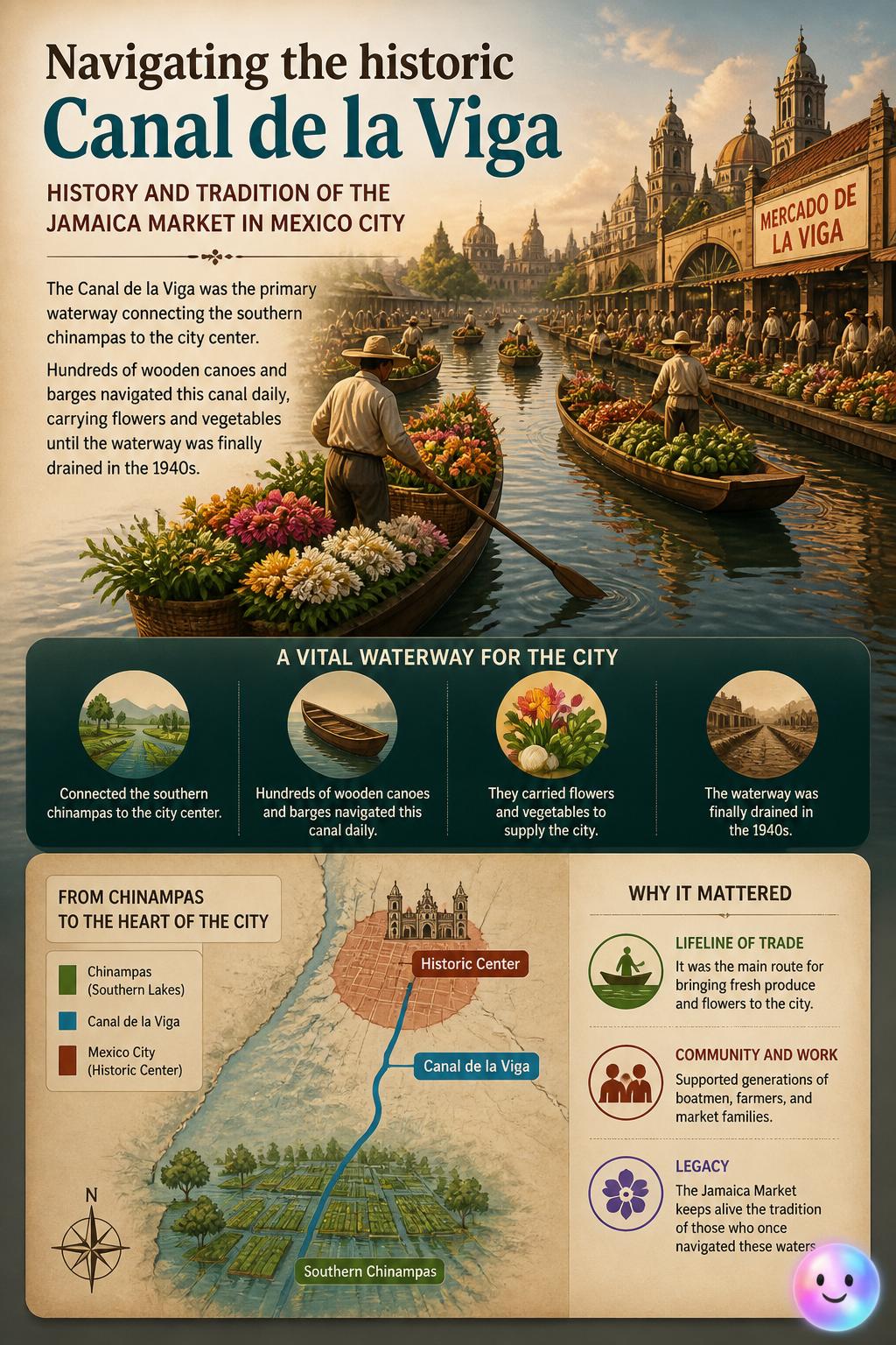 Navigating the historic Canal de la Viga