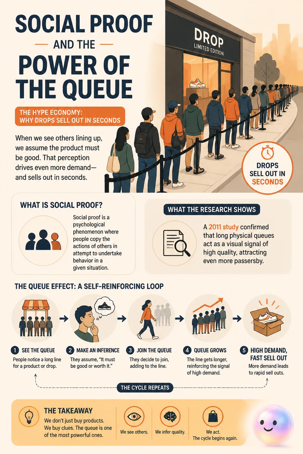 Social proof and the power of the queue