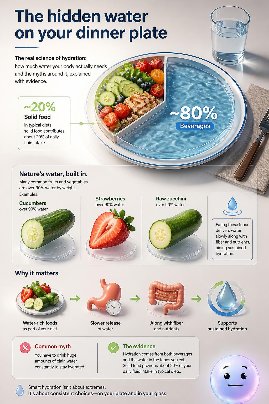 The hidden water on your dinner plate