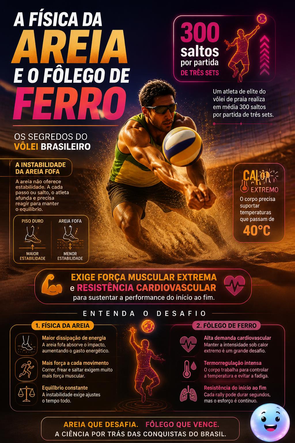 A física da areia e o fôlego de ferro
