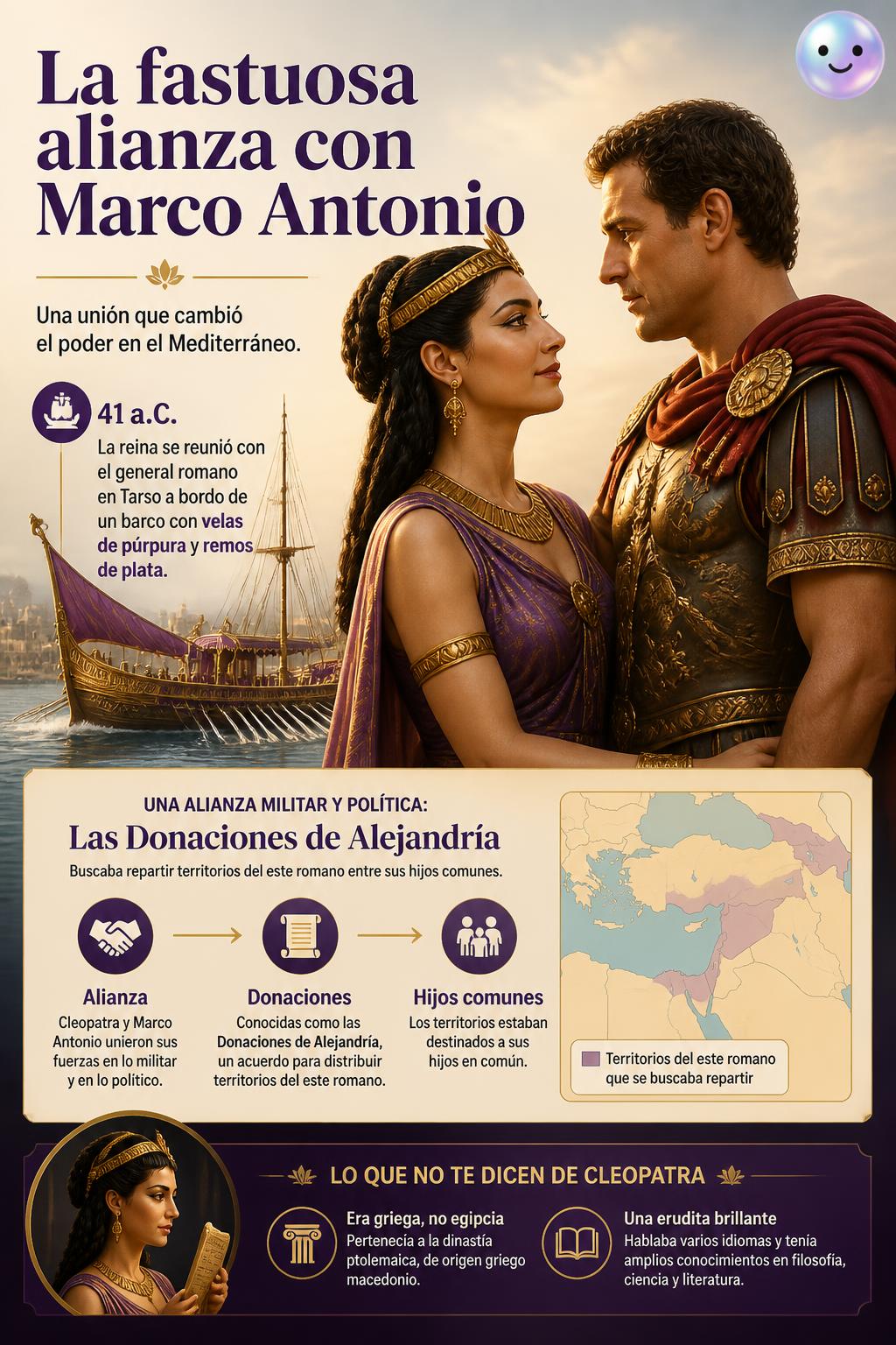La fastuosa alianza con Marco Antonio