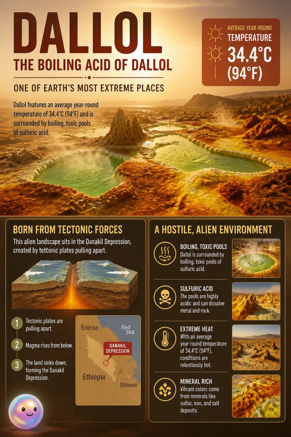 The boiling acid of Dallol