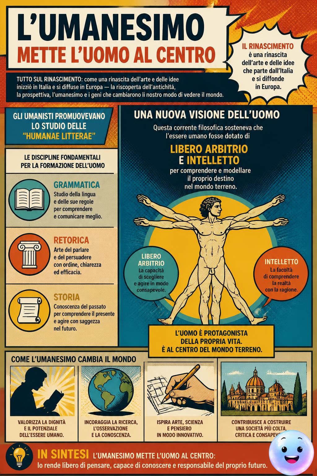 L'umanesimo mette l'uomo al centro