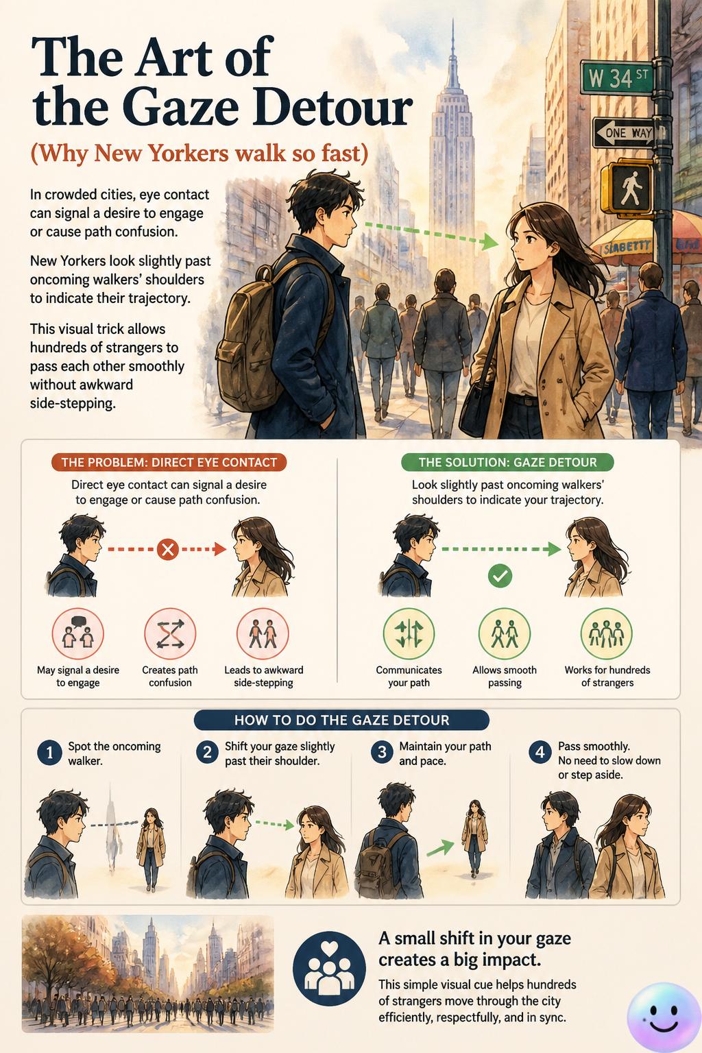 The art of the gaze detour