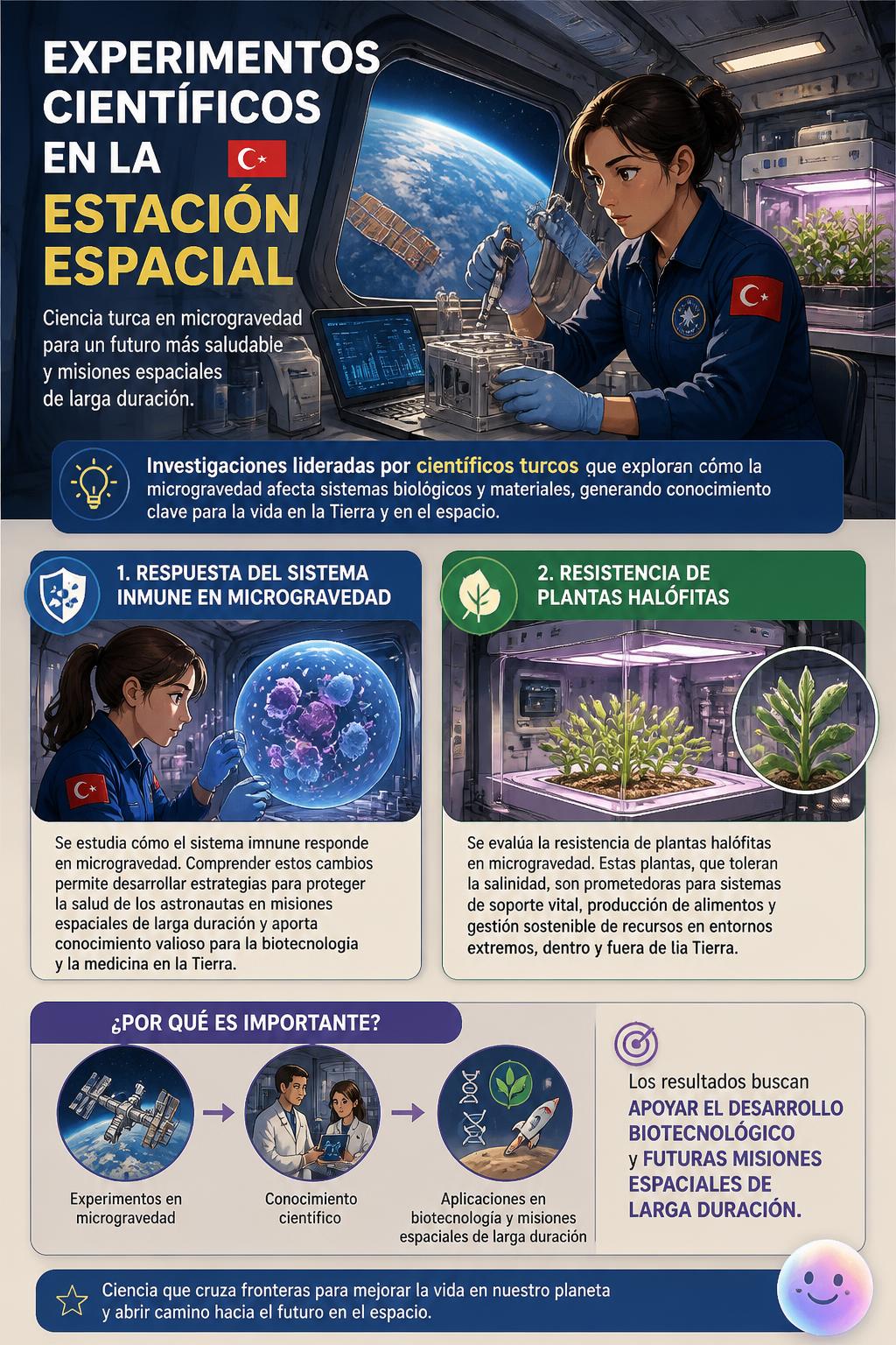 Experimentos científicos en la estación espacial
