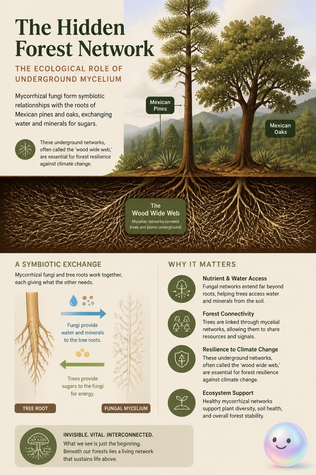 The ecological role of underground mycelium
