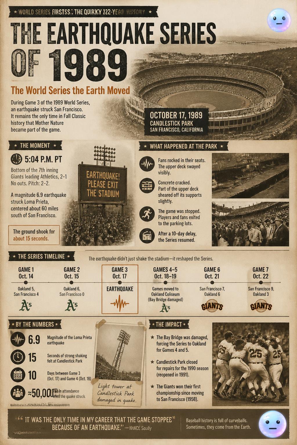 The earthquake series of 1989