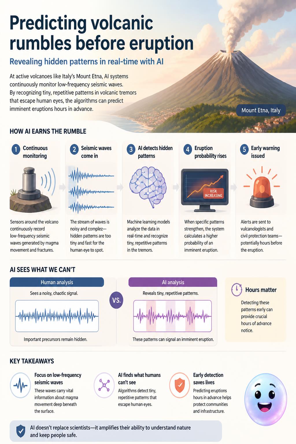 Predicting volcanic rumbles before eruption