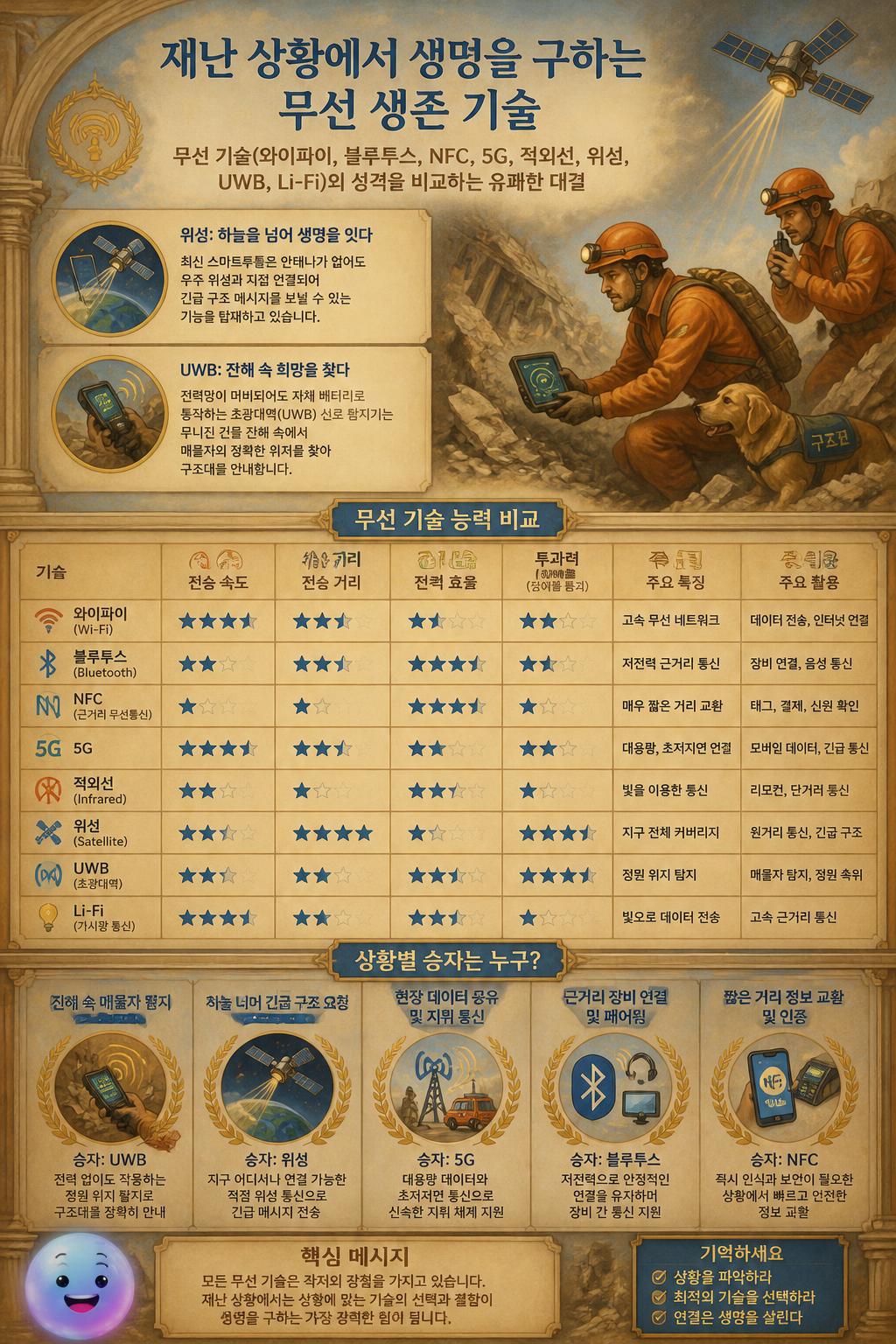 재난 상황에서 생명을 구하는 무선 생존 기술
