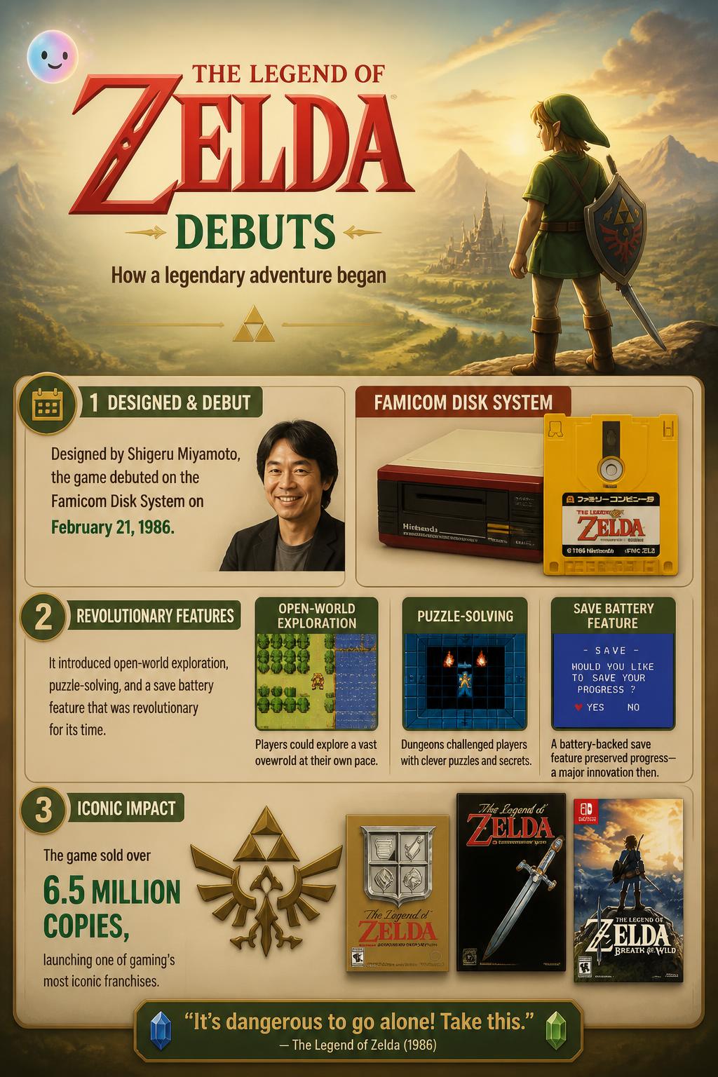 The Legend of Zelda debuts