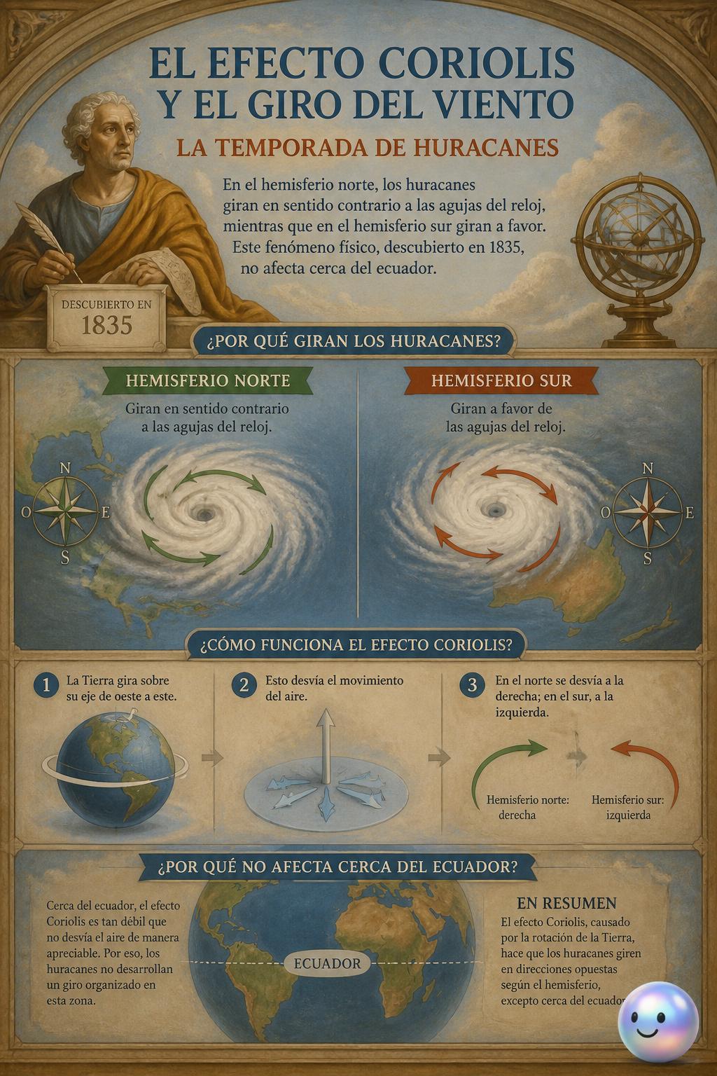 El efecto Coriolis y el giro del viento