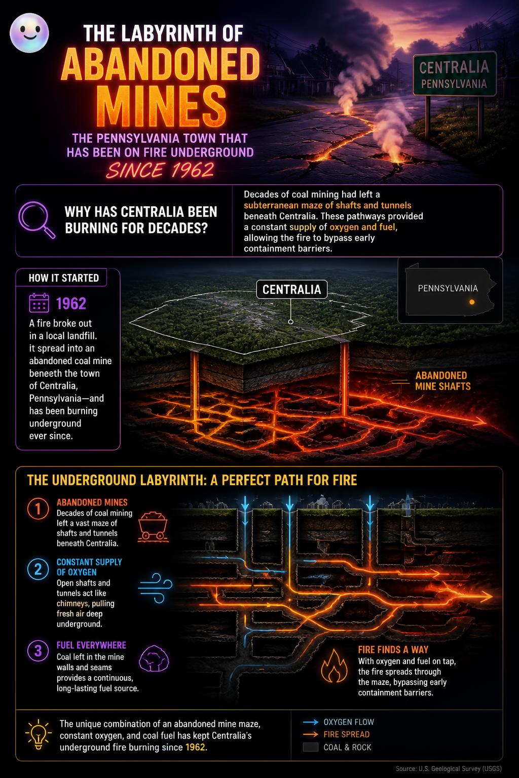 The labyrinth of abandoned mines
