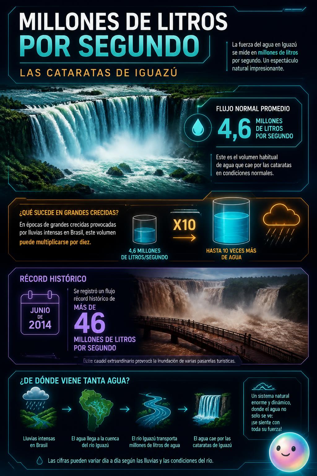 Millones de litros por segundo