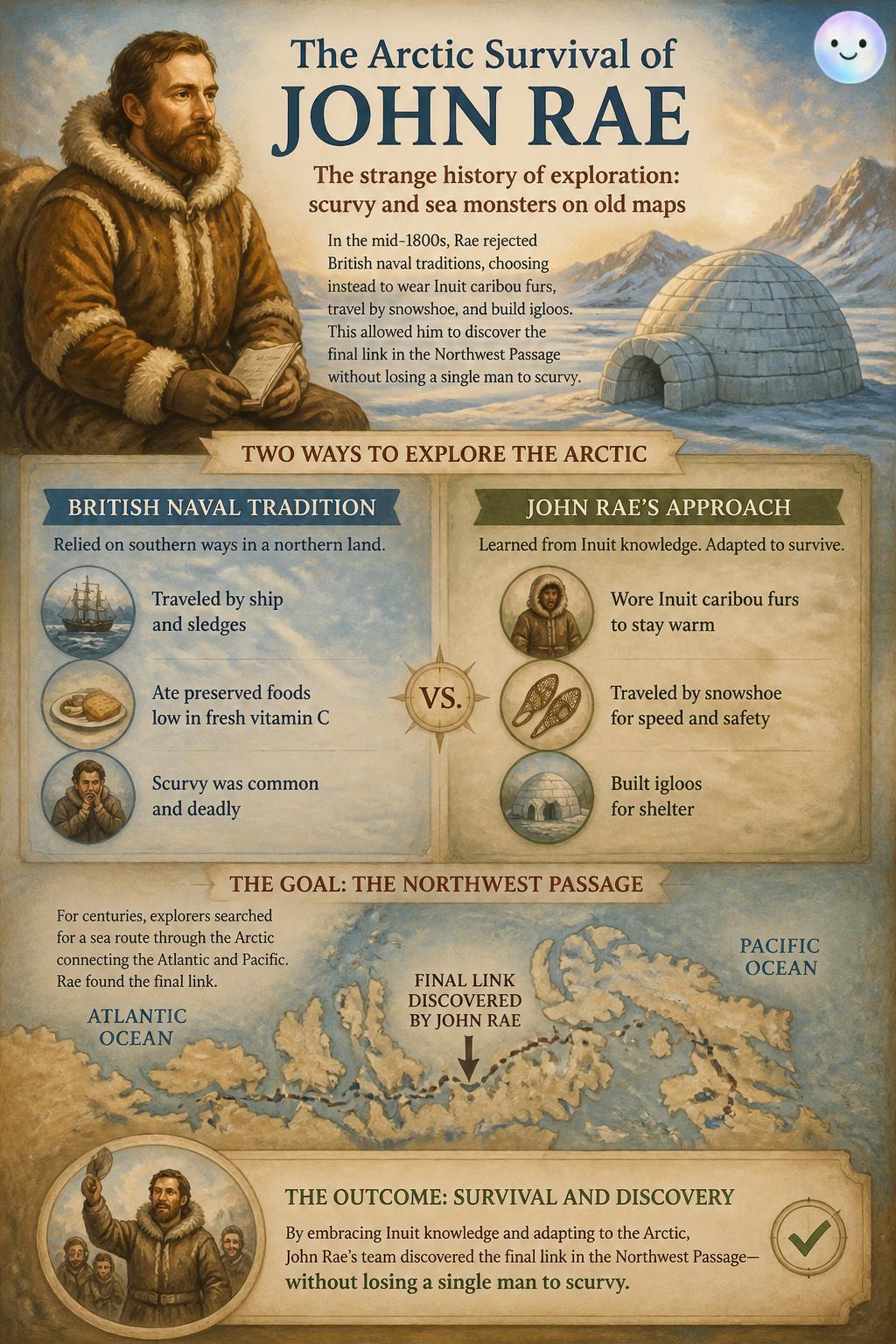 The Arctic survival of John Rae