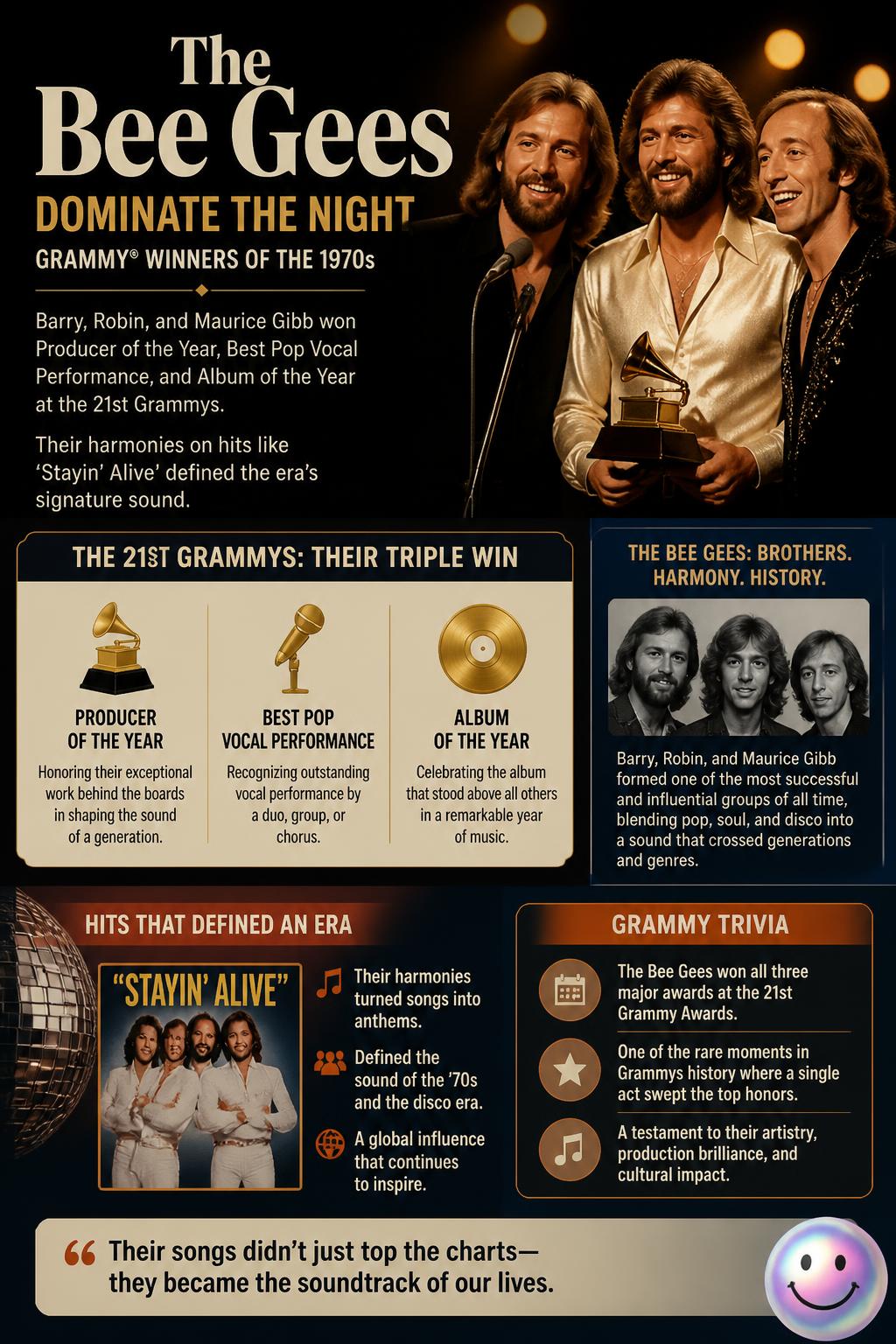 The Bee Gees dominate the night