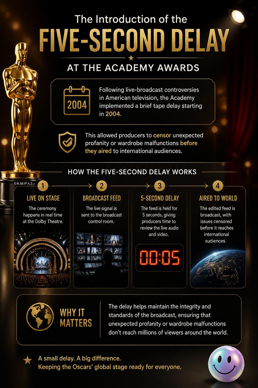 The introduction of the five-second delay
