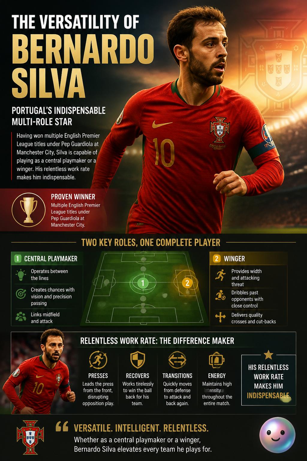 The versatility of Bernardo Silva
